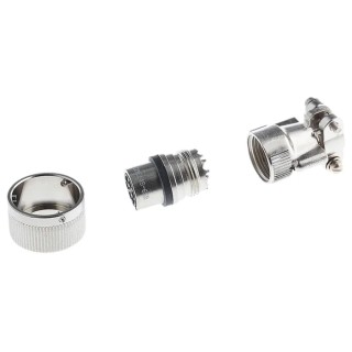 ITT Cannon Copper Alloy Straight 6 Way Cable MIL Spec Circular Connector Male, Female Contacts, Shell Size CA06COM-E14S-6S-B