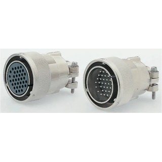 ITT Cannon Copper Alloy Straight 35 Way Cable MIL Spec Circular Connector Male Contacts Shell Size 28 CA06COM-E28-15P-B