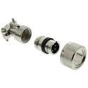 ITT Cannon MIL Spec Circular Connector Copper Alloy Straight 6 Way Cable Male Contacts Shell Size 14S CA06COM-E14S-6P-B