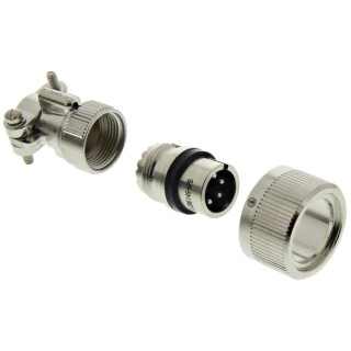 ITT Cannon MIL Spec Circular Connector Copper Alloy Straight 6 Way Cable Male Contacts Shell Size 14S CA06COM-E14S-6P-B