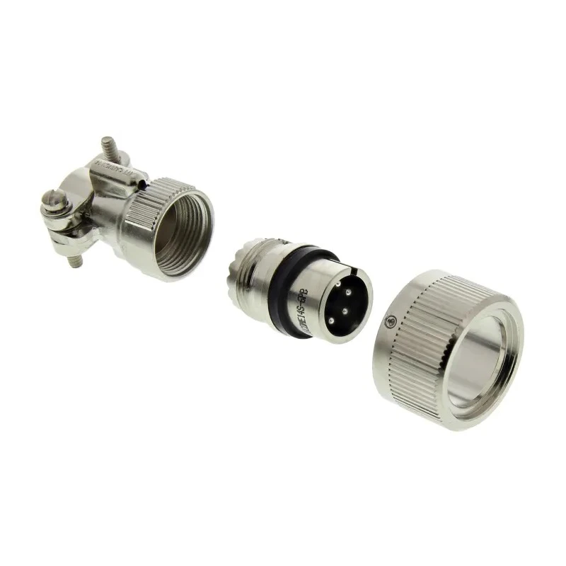 ITT Cannon MIL Spec Circular Connector Copper Alloy Straight 6 Way Cable Male Contacts Shell Size 14S CA06COM-E14S-6P-B