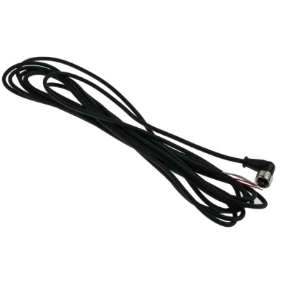 Reckmann Liste R17 Series Connecting Cable for Use with Thermocouples, Silicone Insulated, M12 Connector R17-W-4-M12-5000