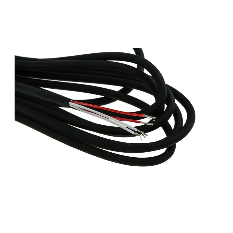 Reckmann Liste R17 Series Connecting Cable for Use with Thermocouples, Silicone Insulated, M12 Connector R17-W-4-M12-5000