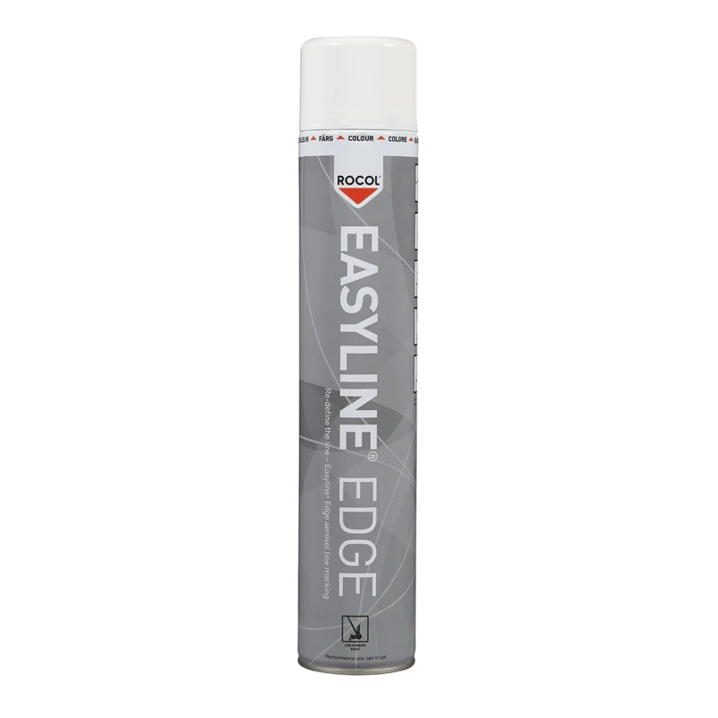 Rocol 750 ml Easyline Edge Black RAL 9016 White Satin Line Marker Spray 47000