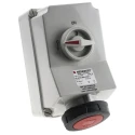 MENNEKES Socket Switchable IP67 3+E Pole Format, Earthing Position 6h Straight Industrial Interlock 63A 400V IP67 