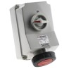 MENNEKES Socket Switchable IP67 3+E Pole Format, Earthing Position 6h Straight Industrial Interlock 63A 400V IP67