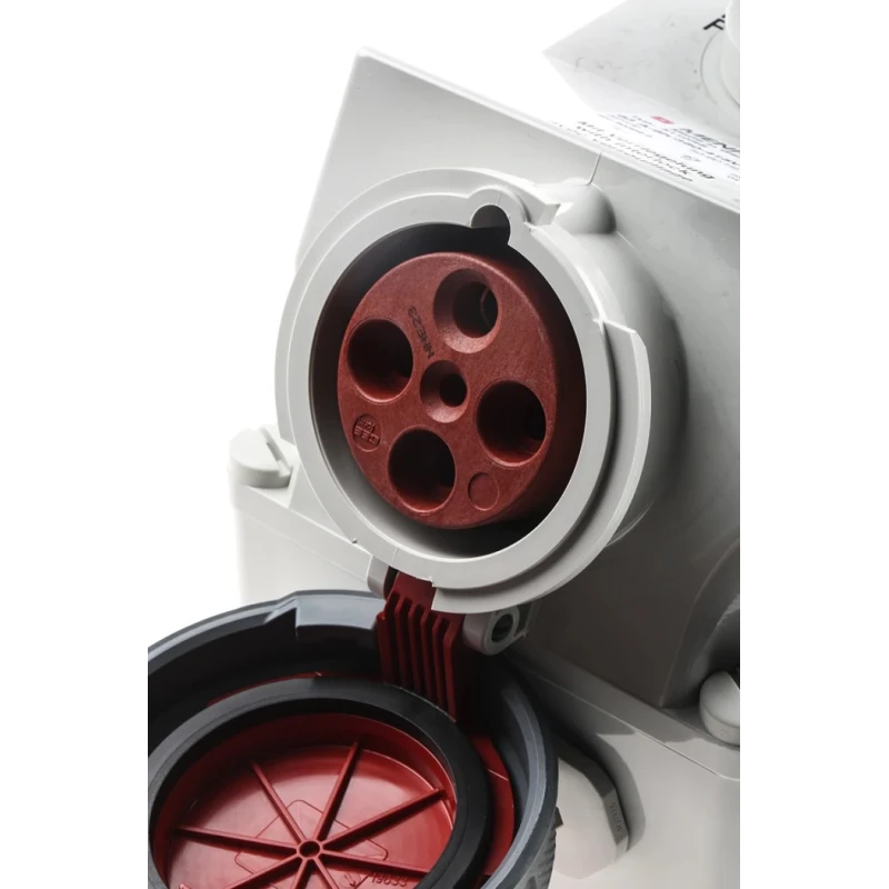MENNEKES Socket Switchable IP67 3+E Pole Format, Earthing Position 6h Straight Industrial Interlock 63A 400V IP67 