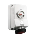 MENNEKES Socket Switchable IP67 3+N+E Earthing Position 6h Straight Industrial Interlock 63A 400V IP67 