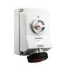 MENNEKES Socket Switchable IP67 3+N+E Earthing Position 6h Straight Industrial Interlock 63A 400V IP67
