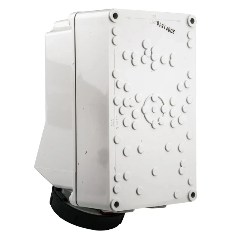 MENNEKES Socket Switchable IP67 3+N+E Earthing Position 6h Straight Industrial Interlock 63A 400V IP67 