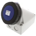 MENNEKES Industrial Power Connector Wall Mount Receptacle 3 Pole 63A 230V IP67 Blue IP67