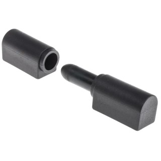 RS PRO Matt Thermoplastic Barrel Hinge with Lift Off Pin, Screw Fixing, 83mm x 19mm x 22mm 110-4573