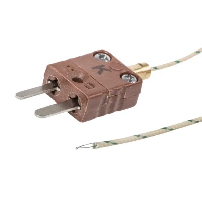 Reckmann Type K Thermocouple 500 mm Length, 1.4 mm Diameter, Miniature Plug, 900°C Max R17-2203-500-R9-1741-HT-H