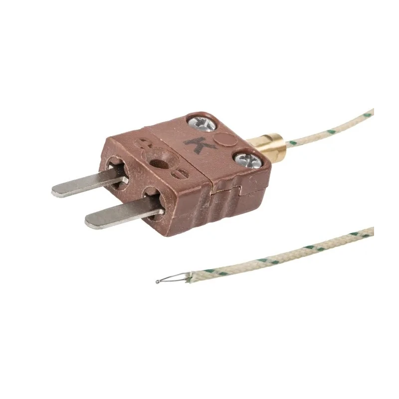 Reckmann Type K Thermocouple 500 mm Length, 1.4 mm Diameter, Miniature Plug, 900°C Max R17-2203-500-R9-1741-HT-H