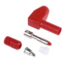 RS PRO Red Male Banana Plug 4 mm Connector Solder Termination 1kV 20A Nickel Plating 465-621