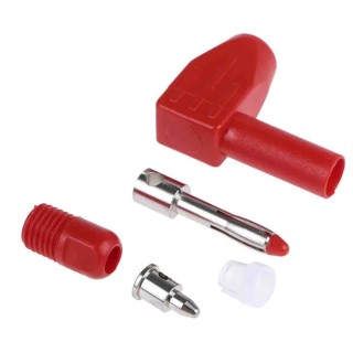 RS PRO Red Male Banana Plug 4 mm Connector Solder Termination 1kV 20A Nickel Plating 465-621