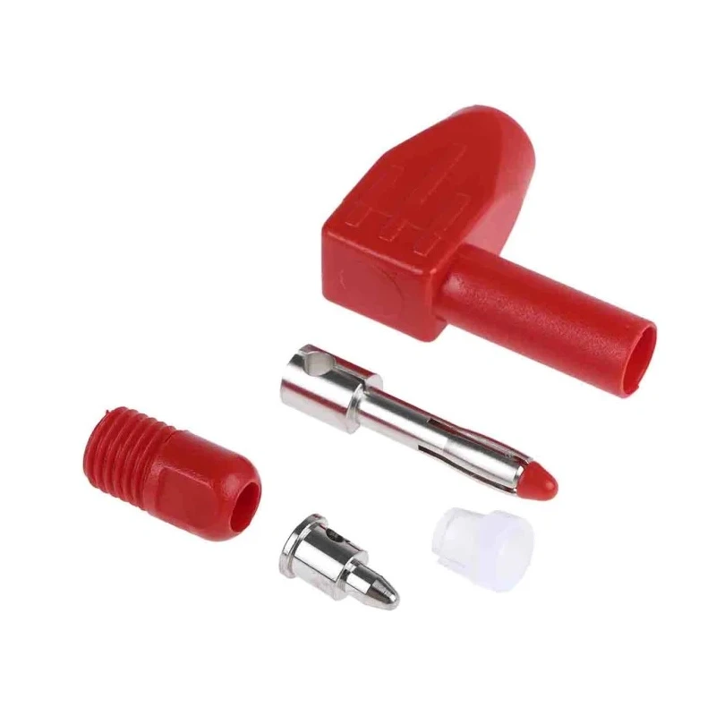 RS PRO Red Male Banana Plug 4 mm Connector Solder Termination 1kV 20A Nickel Plating 465-621