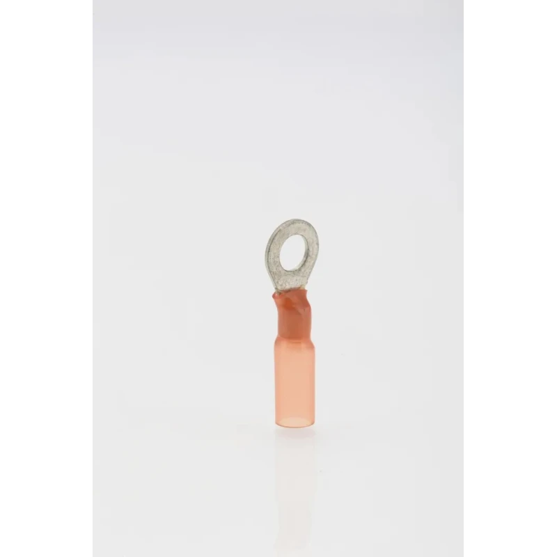 TE Connectivity DuraSeal Insulated Crimp Ring Terminal M5 Stud Size 22 AWG to 18 AWG Wire Size Red DR-2-50