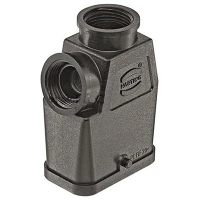 HARTING Han-Compact Range Heavy Duty Power Connector Hood 1 Lever Polycarbonate Body IP65 M20 19120080425