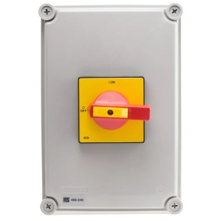 RS PRO 8-Pole DIN Rail Isolator Switch IP65, 40A, 15 kW IP65
