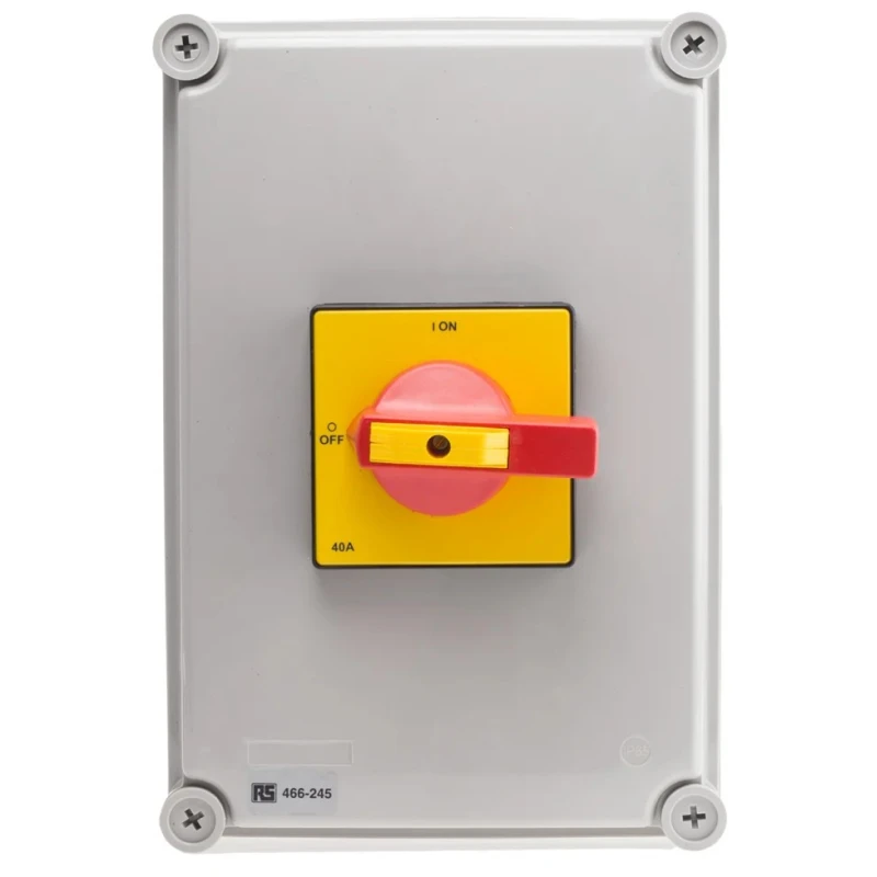 RS PRO 8-Pole DIN Rail Isolator Switch IP65, 40A, 15 kW IP65