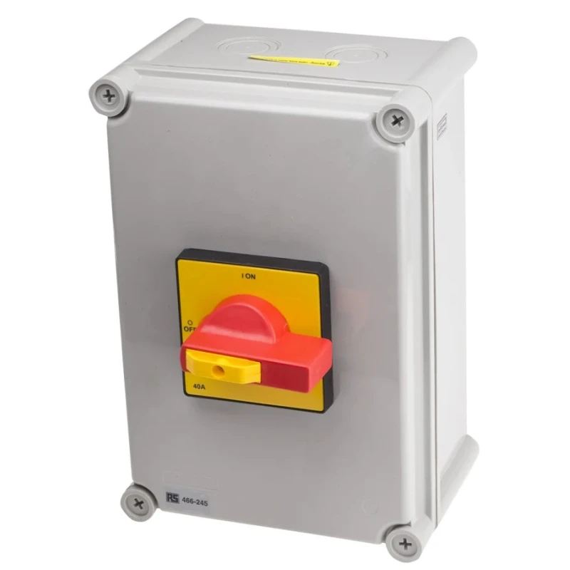 RS PRO 8-Pole DIN Rail Isolator Switch IP65, 40A, 15 kW IP65
