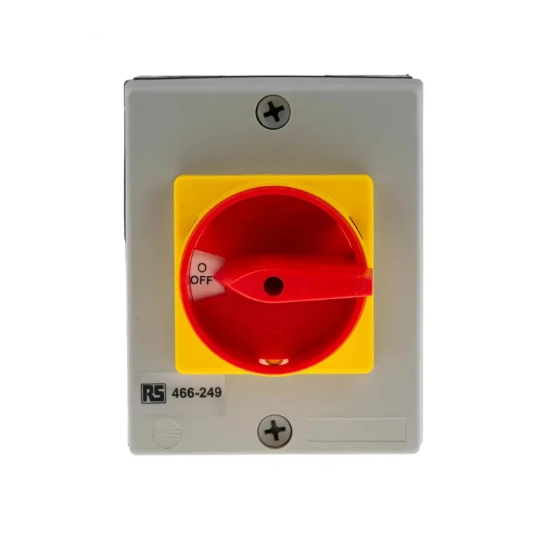 RS PRO 4-Pole DIN Rail Isolator Switch IP65, 20A, 7.5 kW IP65