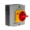 RS PRO 3-Pole DIN Rail Isolator Switch, IP65, 32A, 11 kW, Red Handle IP65
