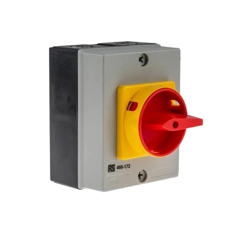 RS PRO 3-Pole DIN Rail Isolator Switch, IP65, 32A, 11 kW, Red Handle IP65