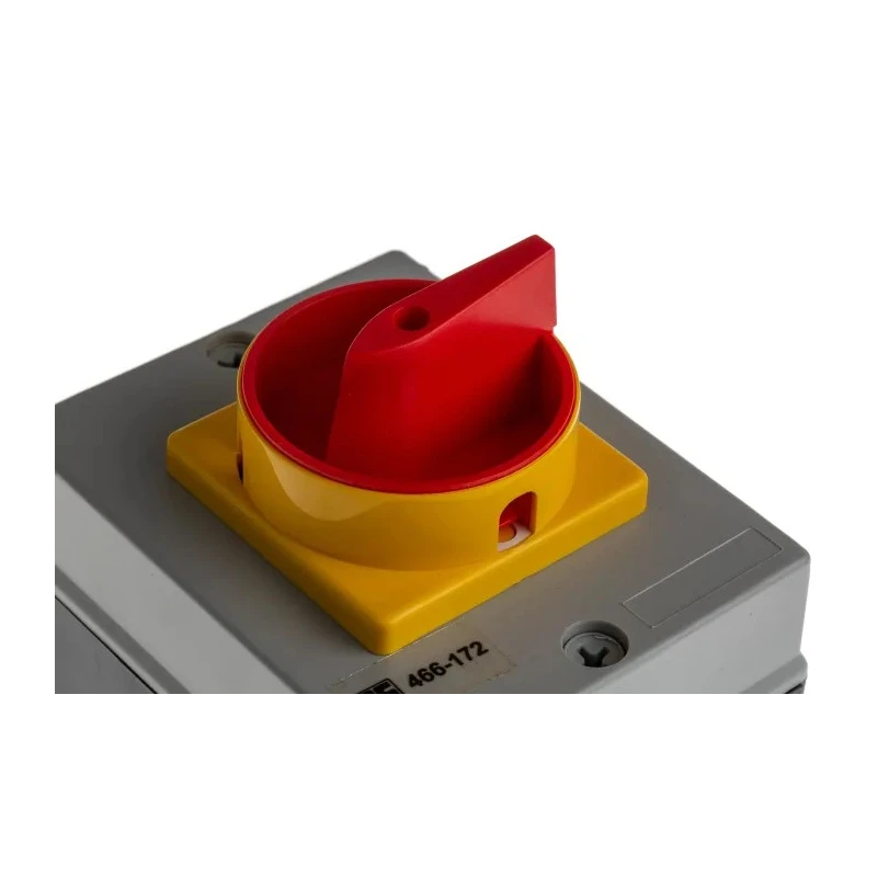 RS PRO 3-Pole DIN Rail Isolator Switch, IP65, 32A, 11 kW, Red Handle IP65