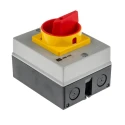 RS PRO 3-Pole DIN Rail Isolator Switch, IP65, 32A, 11 kW, Red Handle IP65