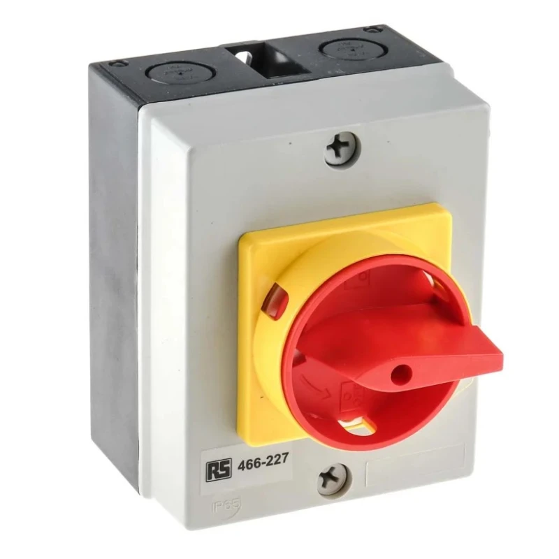 RS PRO 4-Pole DIN Rail Isolator Switch IP65 32A 11 kW IP65