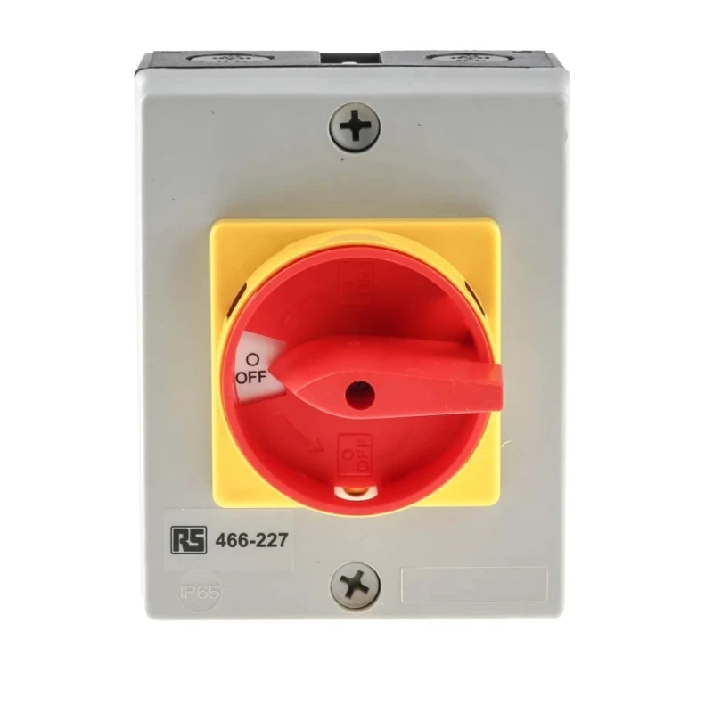RS PRO 4-Pole DIN Rail Isolator Switch IP65 32A 11 kW IP65