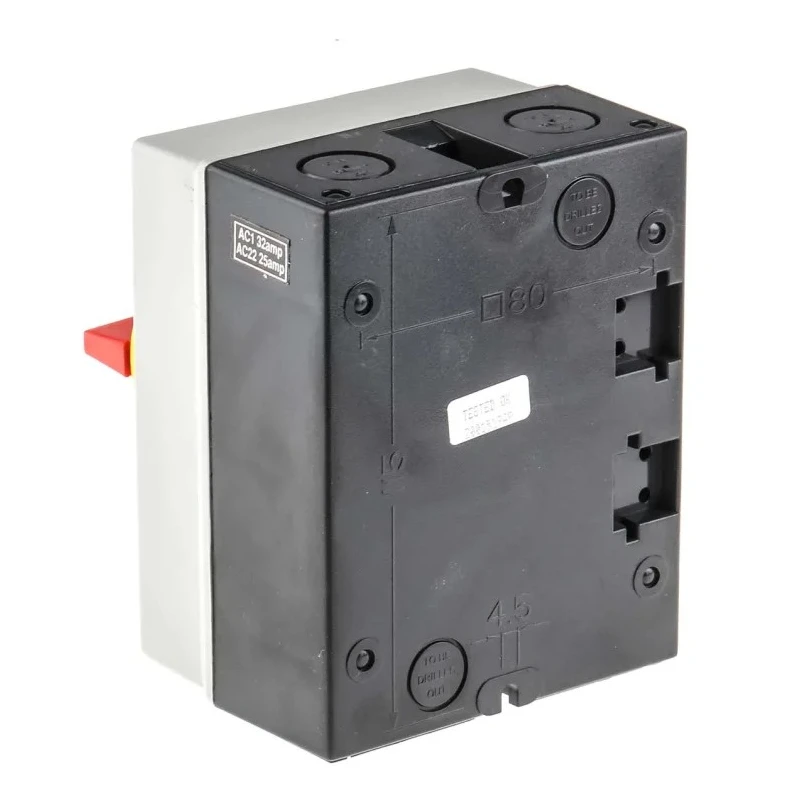 RS PRO 4-Pole DIN Rail Isolator Switch IP65 32A 11 kW IP65