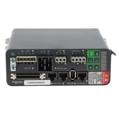 Schneider Electric 400 W, 1 & 3 Phase, 3.8A Servo Drive with Motion and Encoder Feedback Function LXM28AU04M3X
