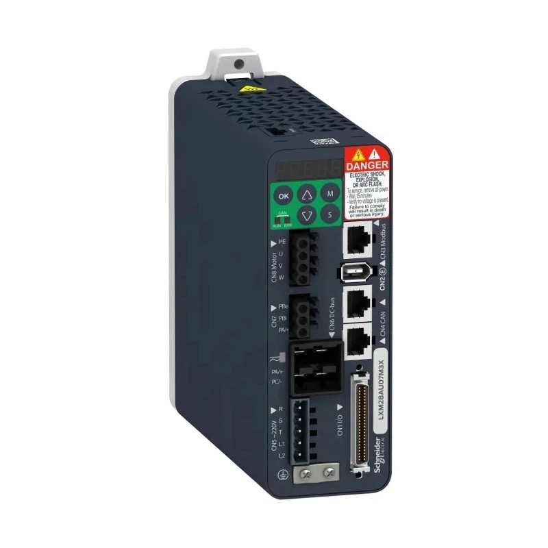 Schneider Electric Servo Drive 200W, 1 and 3 Phase, 2.4A, Encoder Feedback, Motion Function LXM28AU02M3X