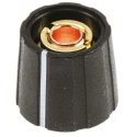 Sifam Potentiometer Knob 15.5 mm Diameter Black Nylon, Circular 6 mm Shaft S151 006BK
