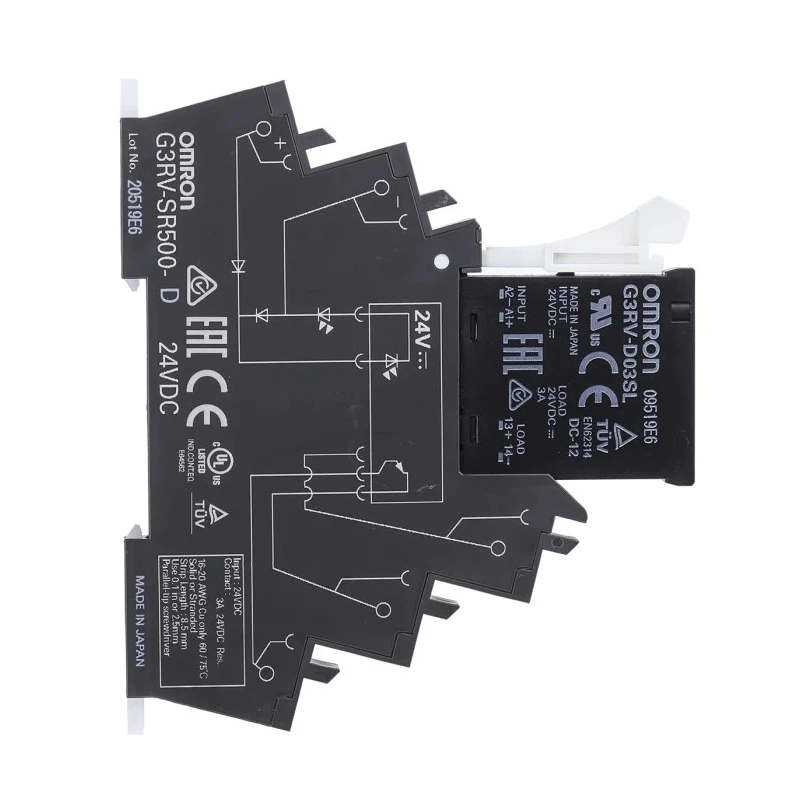 Omron Solid State Interface Relay, 18V DC Control, 30V DC Output, DIN Rail Push-in Terminal, Model G3RV-SR