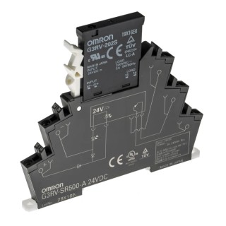 Omron Solid State Interface Relay 18 V DC 30 V DC DIN Rail Push-in Terminal G3RV-SR
