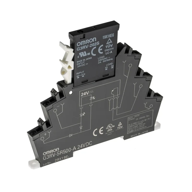 Omron Solid State Interface Relay 18 V DC 30 V DC DIN Rail Push-in Terminal G3RV-SR