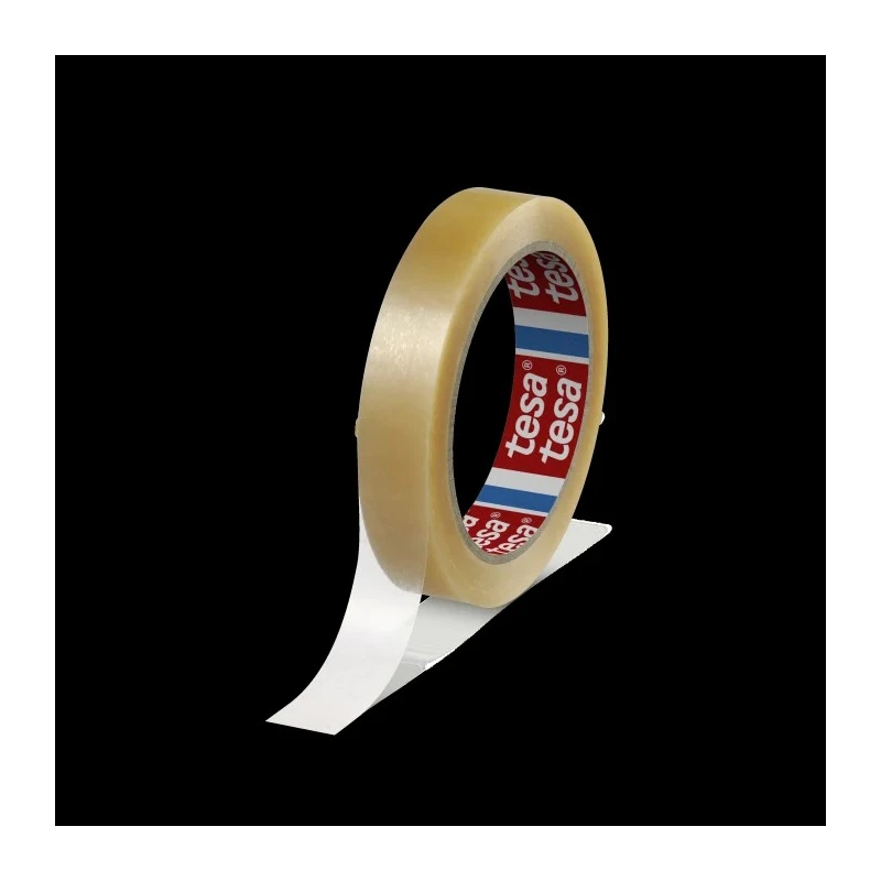 Tesa Transparent 4204 Packing Tape, Polyvinyl Chloride Backing, Natural Rubber Adhesive, 66 m x 19 mm 04204-00010-00