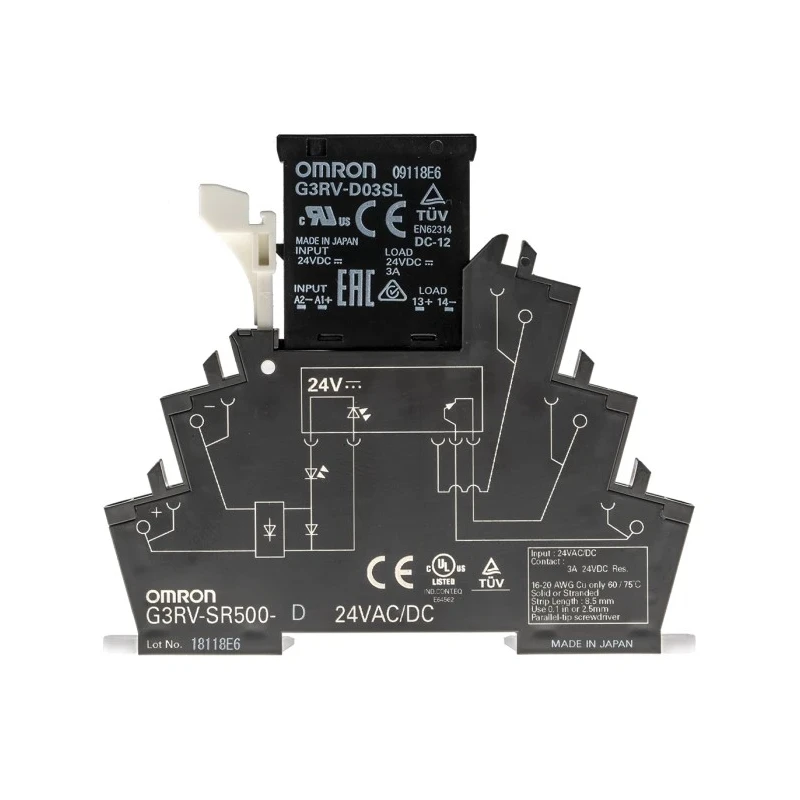 Omron Solid State Interface Relay 3A Maximum Load Current 24V AC/DC Control Voltage G3RV-SR