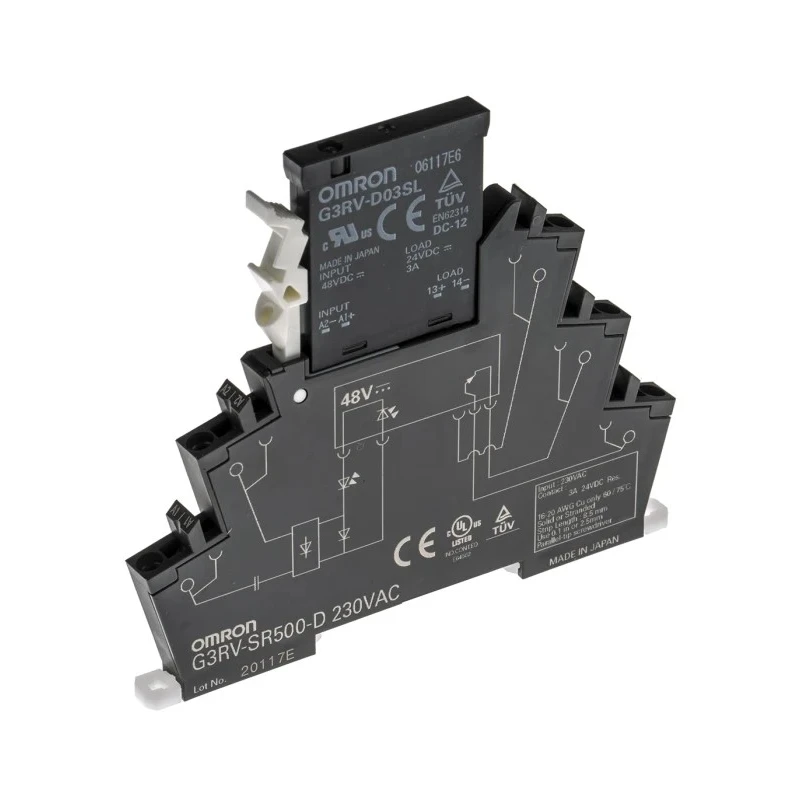 Omron G3RV-SR Solid State Interface Relay 18V DC 30V DC DIN Rail Push-In Terminal 