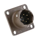 ITT Cannon MIL Spec Circular Connector Copper Alloy Straight 6 Way Box Mount, Male Contacts, Shell Size 10 KPT02E10-6P