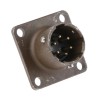 ITT Cannon MIL Spec Circular Connector Copper Alloy Straight 6 Way Box Mount, Male Contacts, Shell Size 10 KPT02E10-6P