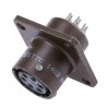 ITT Cannon MIL Spec Circular Connector Copper Alloy Straight 6 Way Box Mount Female Contacts 7.5A 850V Shell KPT02E10-6S