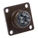ITT Cannon MIL Spec Circular Connector Copper Alloy Straight 6 Way Box Mount Female Contacts 7.5A 850V Shell KPT02E10-6S