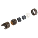 ITT Cannon Copper Alloy Straight 32 Way Cable MIL Spec Circular Connector Male Contacts Shell Size 18 KPT06F18-32P