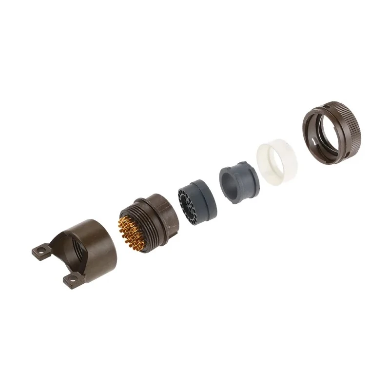 ITT Cannon Copper Alloy Straight 32 Way Cable MIL Spec Circular Connector Male Contacts Shell Size 18 KPT06F18-32P