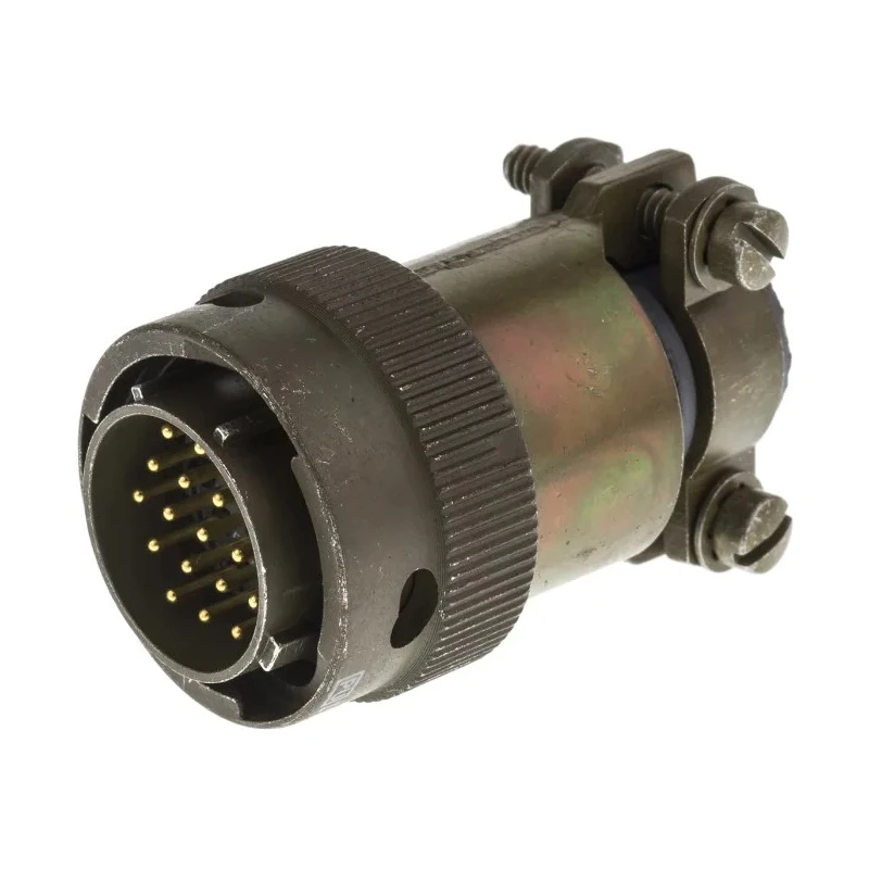 ITT Cannon MIL Spec Circular Connector Copper Alloy, Straight Body, 19 Contacts Male, Shell Size 14, Solder KPT06F14-19P